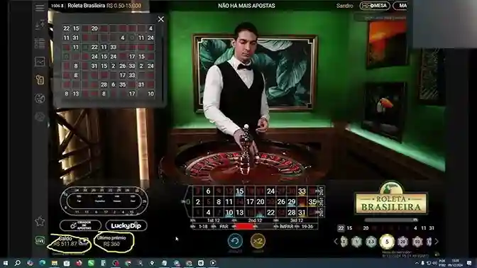 Jogar Roleta Brasileira ao Vivo na Braday